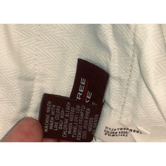 Roundtree Yorke Dress Pants Mens 36 x 30 Pleated Slacks Easy Care Trousers Khaki - Picture 10 of 10